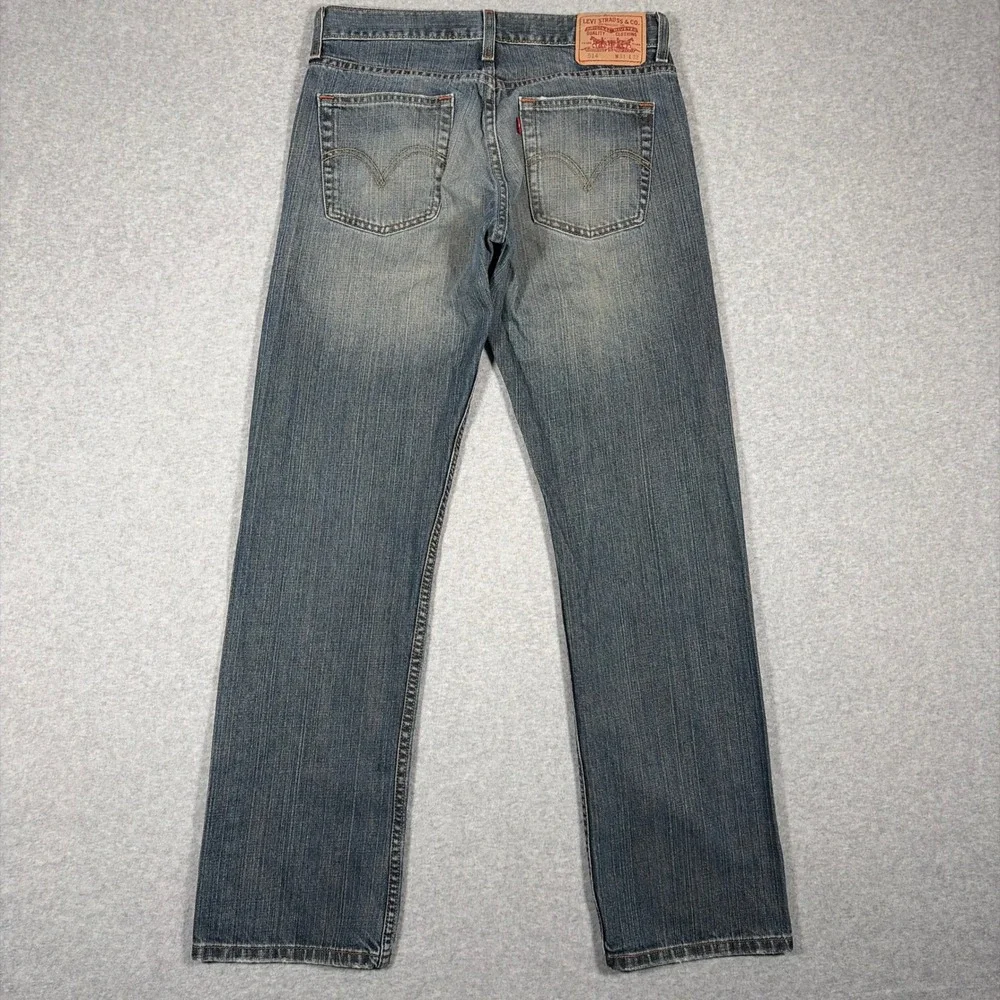 Levi's 514 Slim Straight Jeans Mens 31x32 Blue VTG 2000s Denim Pants